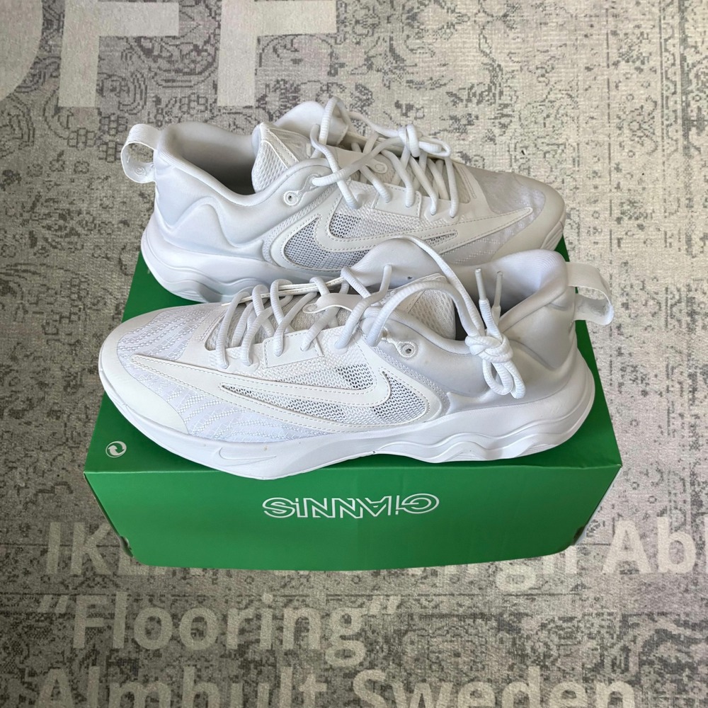 Nike Giannis Immortality 3 Basketball Shoes Mens Triple White DZ7533-102 Size 12